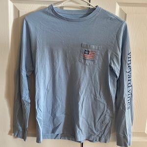 Vineyard Vines long sleeve baseball flag tee